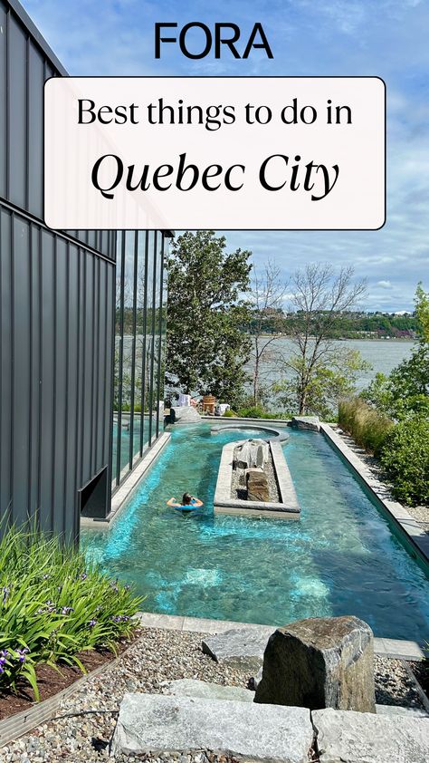 Quebec City Bachelorette, Where To Stay In Quebec City, Strom Spa, Travel To Canada, Things To Do In Quebec, Travel Agent Career, Old Quebec City, Charlevoix Quebec, Lazy River Pool