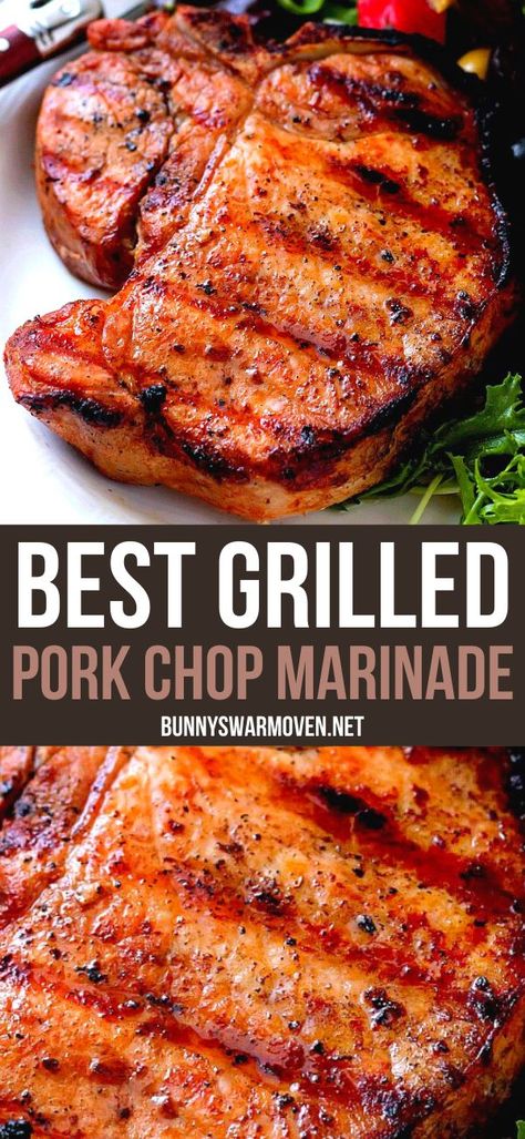 Grilled Pork Chops Marinade, Pork Chop Marinade, Recipes Steak, Marinated Pork Chops, Pork Marinade, Easy Pork Chops, Easy Pork Chop Recipes, Pork Chop Recipes Baked, Pork Chop Dinner