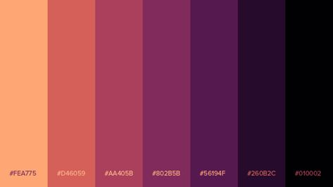 Kitsune Color Palette, Poster Pallete Color, Opposite Color Palette, Helluva Boss Color Palette, Dark Neon Color Palette, Weird Color Combinations, Night Club Color Palette, Phoenix Color Palette, Halloween Color Palette Hex Code