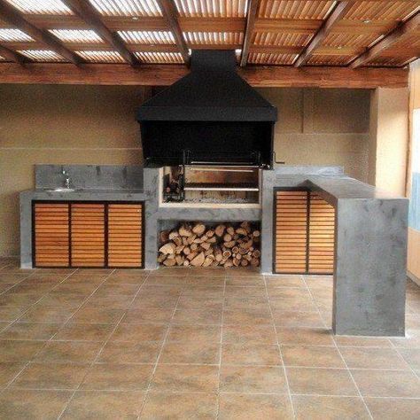 Outdoor Bbq Area, Terrasse Design, Barbecue Design, Outdoor Barbeque, Outdoor Bbq Kitchen, Grill Area, Backyard Kitchen, Bbq Kitchen, Outdoor Kitchen Patio