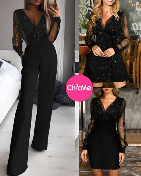 ChicMe holiday sale is live 30% off whole site Party time is ready Classy Winter Outfits Night, New Years Outfits Parties, Vintage Casual Outfits, Elegantes Party Outfit, Nye Outfits, Channel 2, New Years Outfit, New Years Eve Dresses, New Years Eve Outfits