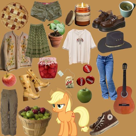 Apple Jack Halloween Costume, Mlp Outfit Ideas, Mlp Inspired Outfits, Applejack Outfit, My Little Pony Outfits, Applejack Aesthetic, Mlp Outfits, Mlp Cosplay, My Little Pony Applejack