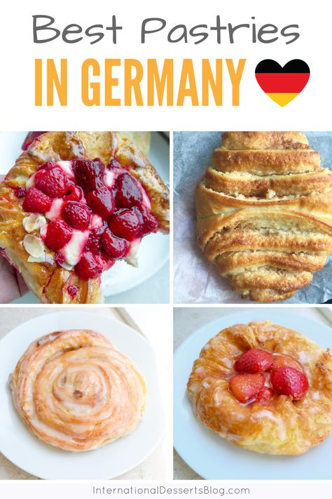 Best German Pastries: What to Eat on Your Trip to Germany - International Desserts Blog - Recipes with a sprinkle of travel Germany Recipes, German Deserts, Best Pastries, German Pastries, Easy German Recipes, German Bakery, German Food Authentic, Bavarian Recipes, Trip To Germany