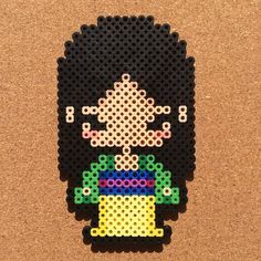 Mulan Perler by tsubasa.yamashita Hama Beads Disney, Hama Disney, Photo Pixel, Crafts Cute, Hama Art, Cool Crafts, Anime Disney, Perler Creations, Disney Mulan