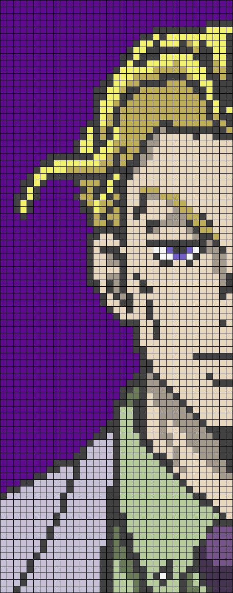 Jjba Crochet Pattern, Jjba Alpha Pattern, Jojo Pixel Art Grid, Jojo Alpha Pattern, Twisted Wonderland Perler Beads, Jjba Pixel Art, Alpha Patterns Anime, Pixlr Art, Yoshikage Kira