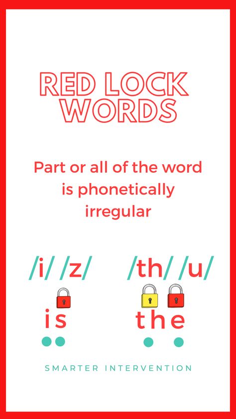 In reading intervention we hear terms like sight words, red words, high-frequency words, phonetically irregular words, heart words, and so many other variations used every day. Today, we are jumping in to explain what these words actually are, and what the research says about how we should be teaching them! Og Red Words, Irregular Words, Teach Sight Words, Red Word, Reading Interventionist, Intervention Strategies, Structured Literacy, Sounding Out Words, Teaching Printables