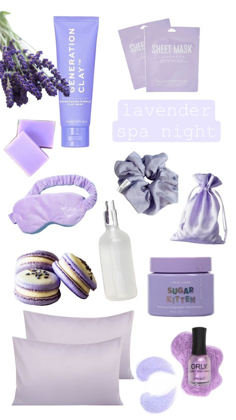 #lavender #spa #aesthetic #cleangirl #purple Purple Themed Sleepover, Lavender Bachelorette Party, Potion Party, Spa Aesthetic, Purple Potion, Danish Pastel Room, Lavender Spa, Spa Birthday Parties, Spa Birthday