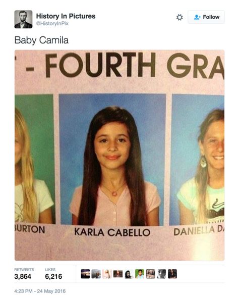 Camila Cabello's 4th-Grade Yearbook Picture Is Now A Historical Photo Fifth Harmony Camren, Las Vagas, Forever My Girl, Yearbook Pictures, Camila And Lauren, Lauren Jauregui, Fifth Harmony, Woman Crush, 4th Grade