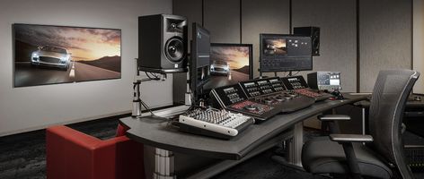 Video Editing Suites Equipped with Adobe Premiere Pro | SNEAKY BIG Home Music Studio Ideas, Bedroom Music Studio, Video Editing Studio, Video Editing Suite, Editing Studio, Editing Suite, Recording Studio Design, Recording Studio Home, Studio Build