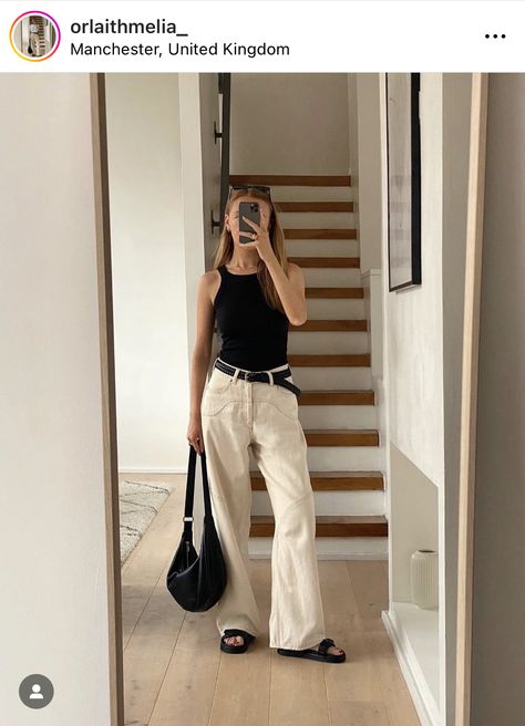 Tank And Jeans Outfit, Orlaith Melia, Minimal Style, Jeans Outfit, Minimal Fashion, Jean Outfits, Summer Looks, Straight Jeans, Outfit Of The Day