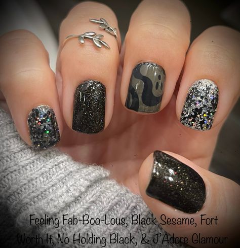 Black Sesame, Color Street Nails, Color Street, Fort Worth, Halloween Nails, Worth It, Nail Inspo, Nail Colors, Black Silver