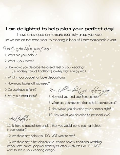 Wedding Planner Questionnaire Template Lovely Wedding Planner Questionnaire Event Planner Questionnaire For Clients, Event Planning Binder, Event Planning Themes, Wedding Planner Career, Event Planning Office, Planning School, Party Planning Business, Event Planning Business Cards, Event Planning Career