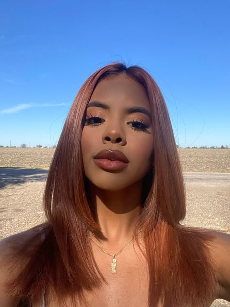 Red Hair Looks, Girl Hair Colors, Maple Brown, Red Hair Inspo, Honey Brown Hair, Ginger Hair Color, Colored Curly Hair, Dyed Natural Hair, Hair Color Auburn