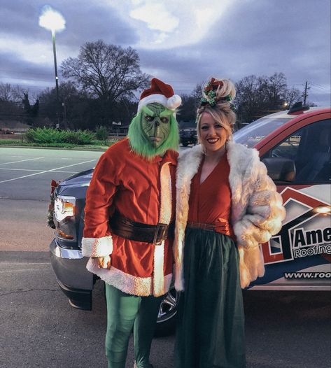 Halloween couple costume idea the Grinch and Martha May Grinch And Martha May Halloween Costumes, Grinch And Martha May Costumes, The Grinch And Martha May, Couples Costume Halloween, Martha May, Halloween Couple Costume, Cute Couples Costumes, Halloween Couple, Couple Costume