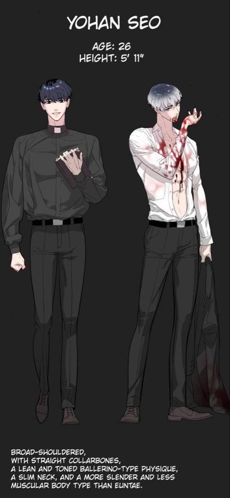 Unholy Blood - Ep. 93 | Yohan Seo Yohan Seo, Unholy Blood, Ballet Poses, White Blood, Romantic Manga, Hello Kitty Pictures, Character Design Male, Fanarts Anime, Boy Art