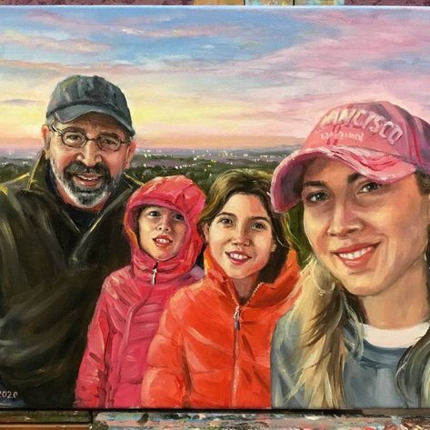 Painting Family Portrait, Painting Family, Commission Portrait, Wedding Painting, Commission Painting, Time Painting, Custom Family Portrait, Couple Portrait, Custom Painting