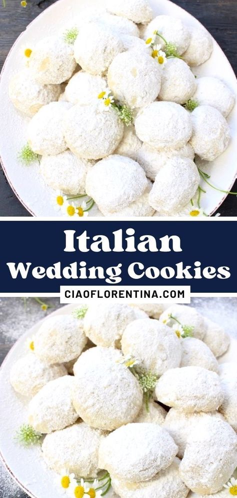 Easy and quick, this is the best Italian wedding Cookies recipe ever. Loaded with walnuts and hazelnuts and coated in fluffy powder sugar like a snowball, these Italian cookies melt in your mouth and are sure to steal everybody’s heart! Vegan Wedding Cookies, Vegan Mexican Wedding Cookies, Vegan Snowball Cookies, Vegan Italian Christmas Cookies, Vegan Italian Cookies, Vegan Italian Dessert Recipes, Vegan Italian Dessert, Italian Cookies Christmas, Italian Wedding Cookies Recipe