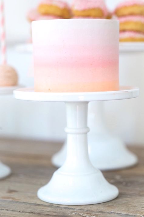 Ombre cake from a Peach and Pink Ombre Watercolor 13th Birthday Party on Kara's Party Ideas | KarasPartyIdeas.com (28) 28th Birthday Ideas, Pink Ombre Cake, 13th Birthday Party, Teen Cakes, 13 Birthday Cake, Birthday Cakes For Teens, Watercolor Cake, Peach Cake, Ombre Cake