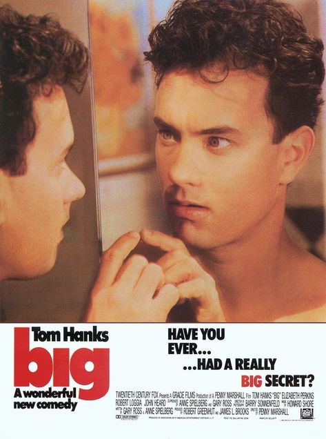 Big 1988, Tom Hanks Movies, John Heard, Elizabeth Perkins, Penny Marshall, Howard Shore, Top Film, Tom Hanks, Great Movies