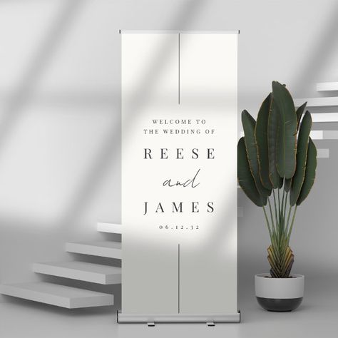 Retractable Banner, Welcome Banner, Wedding Posters, Wedding Banner, Minimal Wedding, Vine Design, Shop Wedding, Wedding Welcome Signs, Popular Wedding