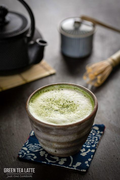 Green Tea Latte | Easy Japanese Recipes at JustOneCookbook.com Matcha Tea Latte, Sweet Matcha, Just One Cookbook, Matcha Green Tea Latte, Easy Japanese Recipes, Green Tea Latte, Matcha Recipe, Matcha Green Tea Powder, Steaming Cup