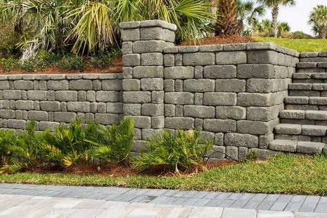 Keystone Country Manor® | Keystone Retaining Wall Systems Keystone Retaining Wall, Construction Repair, Manor Garden, Country Manor, Retaining Walls, Block Wall, Dream Backyard, Wall Systems, Wall Ideas