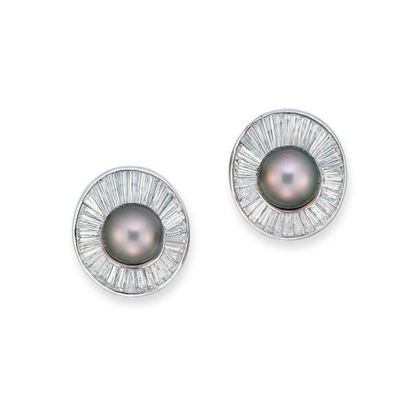 CULTURED PEARL AND DIAMOND EARRINGS, HARRY WINSTON | Jewelry, earrings | Christie's Diamond Earrings Harry Winston, Harry Winston Jewelry, Coloured Diamonds, Pearl Love, Flawless Diamond, Geek Jewelry, Bullet Jewelry, Jewelry Lockets, Pearl And Diamond Earrings