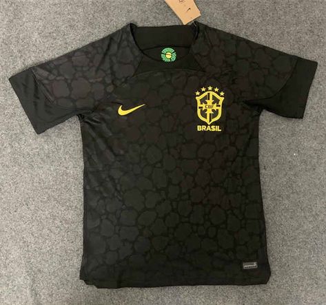 Team Shirts, Soccer Jersey, Brazil, Thailand, Soccer, Clothes, Black, Football