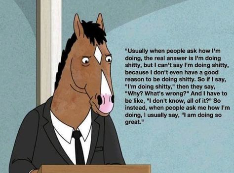 Cartoon Characters Quotes, Bojack Horseman, Character Quotes, Tv Quotes, Show Horses, A Horse, Pretty Words, Movie Quotes, Relatable Quotes