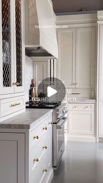 The Cabinet Gallery Utah on Instagram: "The trending creamy kitchen style, highlighted by its elegant cream custom cabinetry, is further enhanced by the inclusion of solid brass Armac Martin hardware. This combination exudes luxury and sophistication. Find out the details of the trending creamy kitchen. Save post for inspo. 

Interested in a cabinetry, appliance, cabinet hardware or grille quote? Contact our showroom or email tanya@tcgutah.com. 

Custom cabinetry: @thecabinetgalleryutah 
Cabinet hardware: @armacmartin 
Appliances: @sksappliances 

#kitchendesign #customcabinetry #kitchencabinets #creamykitchen #armacmartin #cabinetdesign #kitcheninspiration #kitchenstyle #kitchenideas #mydomaine #sodomino #kitchendesignideas #kitchendesigntrends" Creamy Kitchen, Omega Cabinetry, Cream Paint Colors, Armac Martin, Maple Kitchen Cabinets, Appliance Cabinet, Maple Kitchen, Cream Paint, Kitchen Design Trends