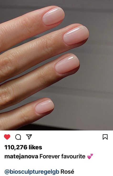 Short Pale Nails, Baby Pink Gel Manicure, Neutral Nails Fair Skin, Light Pink Neutral Nails, Short Round Nude Nails, Pinkish Nude Nails, Nude Dip Nails, Natural Light Pink Nails, Base Nails