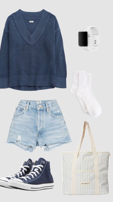 Coastal outfit #ootd #coastaloutfit #coastalootd #capecod #charlestonoutfit #summer #summerfit #summeroutfit #coastalgranddaughteraesthetic Cape Cod Outfit, Cod Outfit, Coastal Outfits, Greece Outfit, Shoes Socks, Cute Swag Outfits, Cute Everyday Outfits, Warm Outfits, Basic Outfits