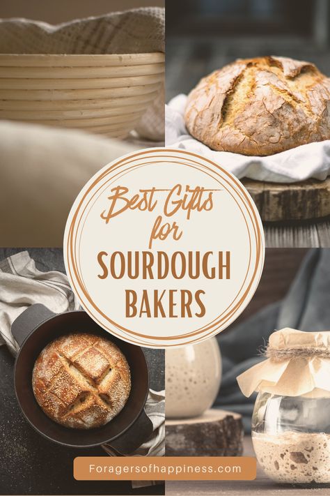 If you know a sourdough baker and need to get them a gift, look no further! This is the ultimate gift guide for sourdough bakers. We have sourdough equipment and much more! You are sure to find something for the sourdough lovers in your life this Christmas or birthday or any other gift-giving holiday. Sourdough Bread Accesories, Sour Dough Gift Basket, Gifts For Bread Bakers, Gifts For Sourdough Bakers, Sourdough Gift Ideas, Sourdough Accessories, Sourdough Storage, Sourdough Gift Basket, Sourdough Basket