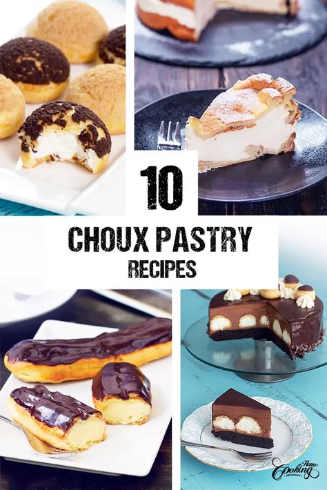 Patachou Pastry, Choux Pastry Desserts, Pat A Choux Recipe, Choix Pastry Recipe, Easy Choux Pastry Recipe, Savoury Choux Pastry, How To Make Choux Pastry, Savory Choux Pastry, High Calorie Desserts