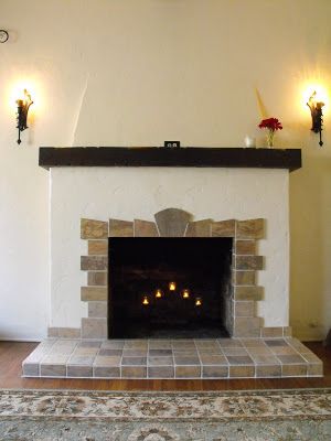 Spanish Revival Fireplace, Spanish Style Fireplace, Spanish Fireplace, Putz Hacks, Fireplace Redo, Spanish Revival Home, Spanish Decor, Tile Fireplace, Fireplace Facade