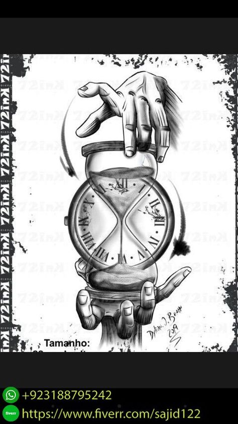 Clock And Hour Glass Tattoo Design, Hour Glass Art Drawing, Betrayal Tattoo For Men, Tattoo Sand Clock, Sand Watch Tattoo, Men Body Tattoo, Hour Glass Tattoo Ideas, Hourglass Drawings, Tattoo Designs For Neck