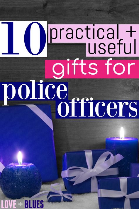 This is a great list! I'm obsessed with #8. I might have to get one for myself! But seriously, great gift ideas for police officers :) Police Officer Appreciation Gifts, Police Week Ideas, Police Appreciation Gifts, Gifts For Police Officers, Police Graduation Gifts, Police Husband, Police Officer Appreciation, Police Retirement Gifts, Police Appreciation