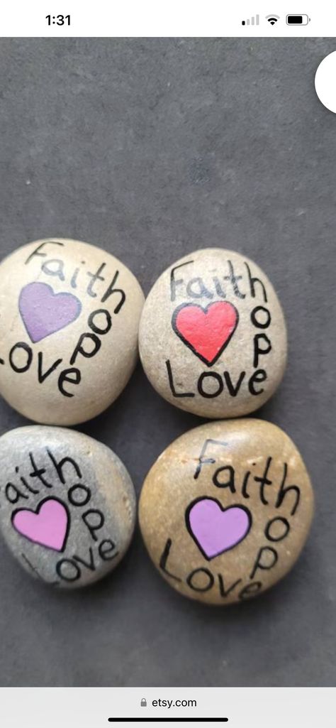 Faith In Love, Beach Stones, Shell Art, Shells, Stone, Art