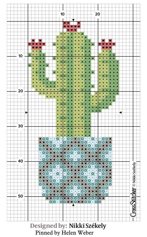 Cactus Pixel Art, Cross Stitch Cactus, Plant Cross Stitch Pattern, Cactus Cross Stitch, Cross Stitch Beginner, Cross Stitch Geometric, Tiny Cross Stitch, Funny Cross Stitch Patterns, Cross Stitch Love