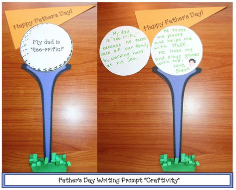 Golf Crafts, Father's Day Activities, Golf Cards, Classroom Freebies, Working Memory, Daycare Ideas, Kids Golf, Kid Art, Holiday Printables