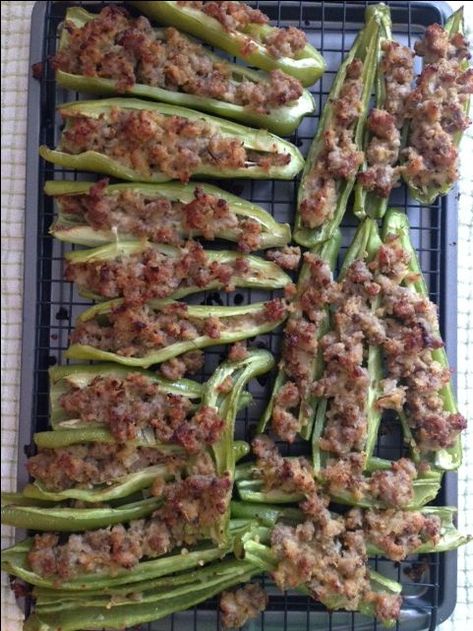 Stuffed Italian Long Hots – eatlovelaugh.org Stuffed Hot Peppers With Sausage, Stuffed Long Hots Recipe, Italian Fest, Hot Italian Sausage Recipes, Best Cabbage Rolls Recipe, Long Hot Peppers, Italian Peppers, Hot Pepper Recipes, Italian Stuffed Peppers