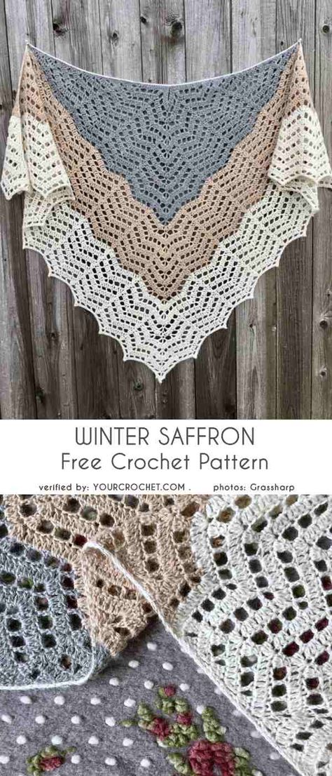 Winter Saffron Shawl Free Crochet Pattern | Your Crochet Crochet Pattern Shawl Wrap, Crochet Shawl Free, Crocheted Shawl, Poncho Crochet, Crochet Shawl Pattern Free, Crochet Shawls And Wraps, Crochet Vintage, Minecraft Pixel Art, Shawl Patterns