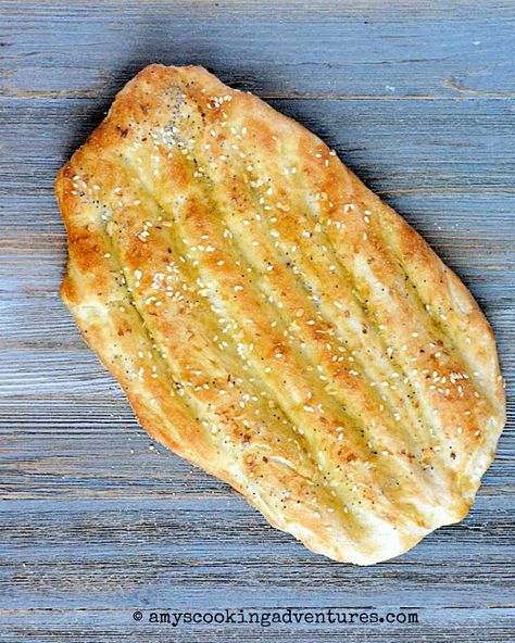 Iranian Bread Recipe, Persian Flatbread, Recipes With Naan Bread, Persian Cuisine, Baking Stone, Flatbread Recipes, Persian Food, Bread And Pastries, Flatbread