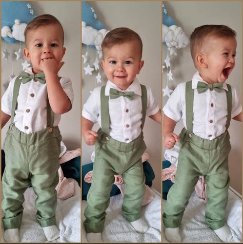 Blush And Olive Green Wedding, Green Suit Beach Wedding, Sage Green Ring Bearer Outfit, Page Boys Wedding Outfits, Sage Green Groomsmen Attire, Sage Green Bridal Party, Sage Green Wedding Party, Sage Green Suit