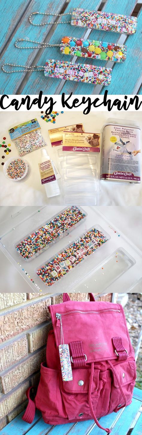 Candy Sprinkles Resin Keychain DIY! These keychains can be customized and make the perfect handmade gift for the holidays. Resin Keychain Diy, Candy Gifts Diy, Holiday Diy Projects, Epoxy Resin Diy, Candy Sprinkles, Diy Resin Projects, Resin Keychain, Epoxy Resin Crafts, Resin Tutorial