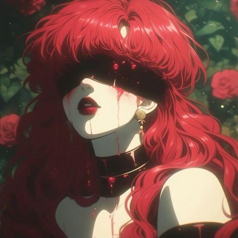 Red Head Art, Swag Pfp, Icon Y2k, Disney Movie Art, Red Goth, Aesthetic Profile Picture Cartoon Soft, Head In The Clouds, Gothic Anime, Old Anime