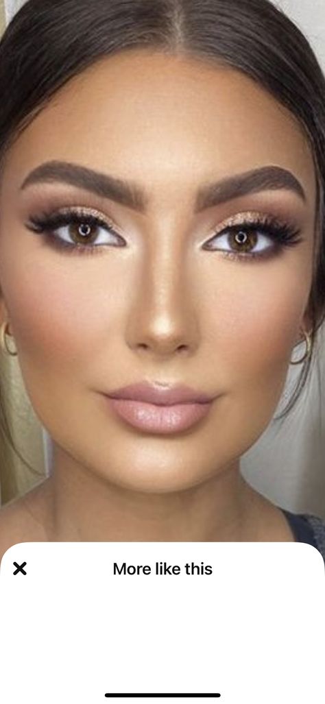 Wedding Day Makeup Hazel Eyes, Elegant Bridal Makeup Hazel Eyes, Wedding Makeup Olive Skin Brown Eyes, Glam Bride Makeup Hazel Eyes, Plus Size Wedding Makeup, Wedding Makeup Olive Skin Hazel Eyes, Soft Brown Smokey Eye Bridal, Emily Makeup, Bridal Makeup Brown Eyes