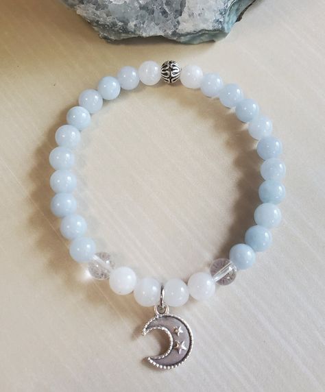 Soft Energy, Hormonal Imbalances, Dream Bracelet, Howlite Bracelet, Anklets Boho, Hematite Bracelet, White Moonstone, March Birthstone, Energy Work