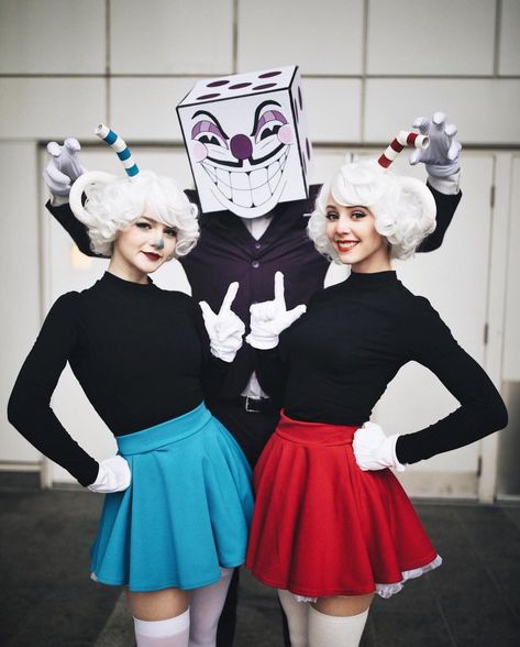 Cuphead And Mugman Cosplay, Cuphead Costume, Steven Universe Halloween Costumes, Cosplay Women Ideas, Steven Universe Halloween, Jess Core, Duo Cosplay, Genderbent Cosplay, Video Game Outfits