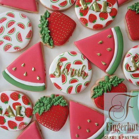 Watermelon Sugar Cookies, Happy Birthday Sarah, Culinary Classes, Watermelon Sugar, Sugar Cookie Frosting, Cookie Frosting, Cookies Decorated, Sugar Cookies Decorated, Cookie Decorating